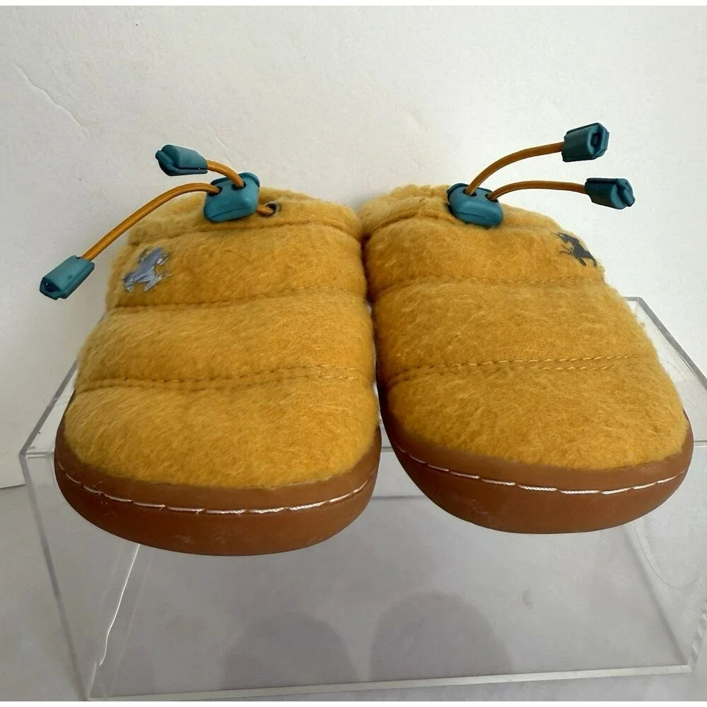 Kids' Hopfrog Barefoot Slip-On Slipper Sz 27 Yellow Fleece Indoor Outdoor Sz 10
